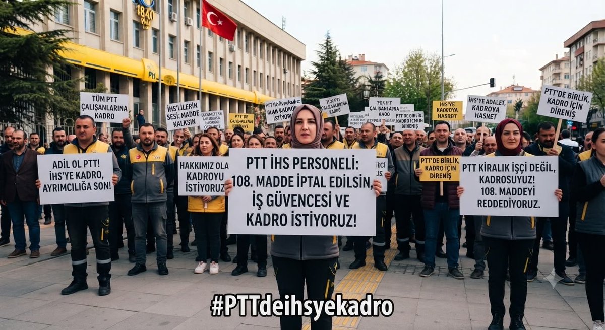 kpsskpss0's tweet photo. İHS personelin sözleşmesinin yenilenmemesi Yönetim Kurulunun takdirine bırakılamaz. Fesih yalnızca disiplin hükümlerine dayanmalıdır. Olası özelleştirmede ise 4046 sayılı Kanun’un 22. maddesi kapsamında kamuya nakil güvencesi sağlanmalıdır.#PTTdeihsyekadro @ah_atalay @a_uraloglu https://t.co/xGRyNtLVN4
