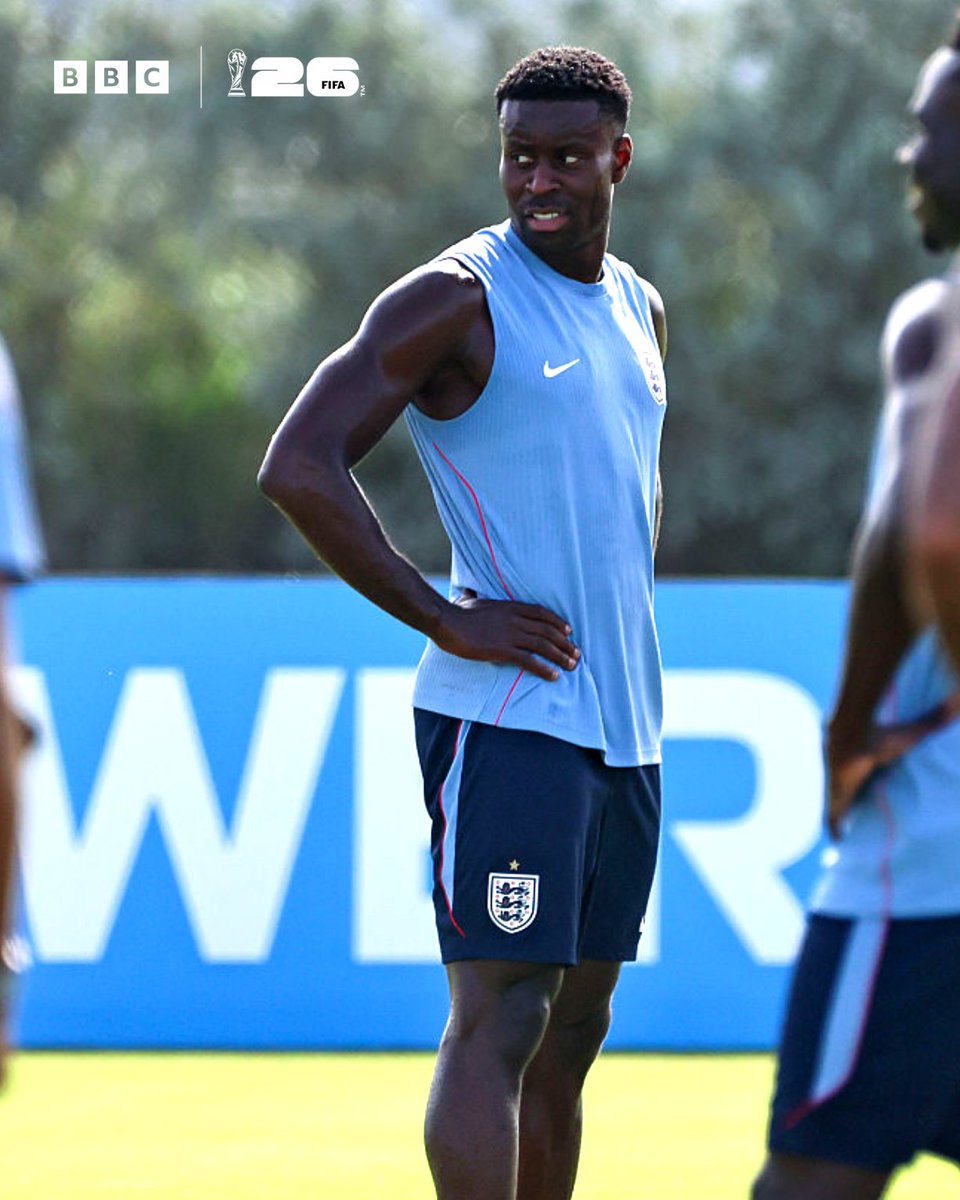 BBCSport's tweet photo. Marc Guehi has won his fitness race and is expected to start England's World Cup quarter-final against Norway, alongside a recalled John Stones in central defence.

Ezri Konsa is expected to play at right-back, with Noni Madueke in front of him. https://t.co/LxWK6EE3Oy