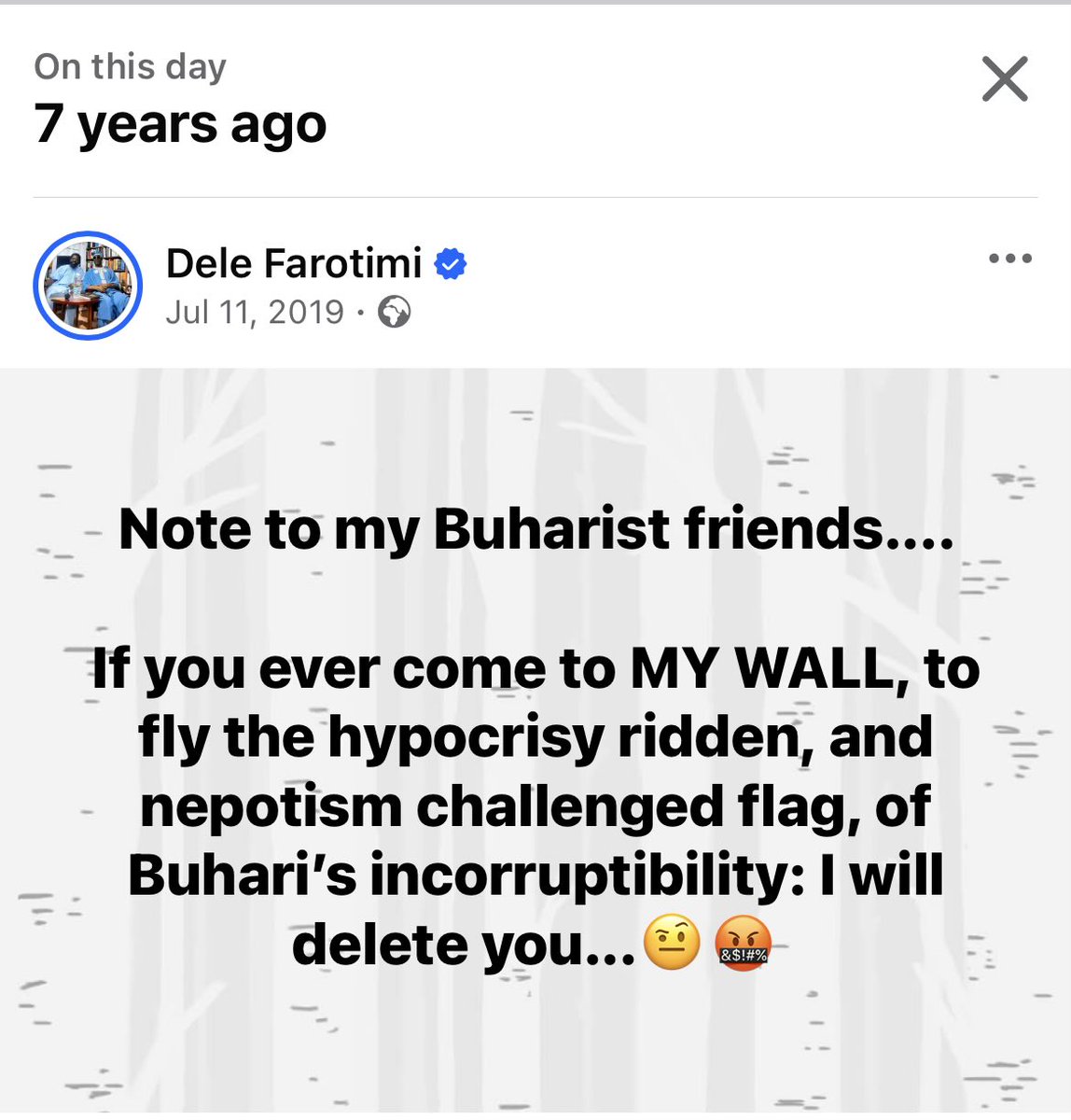 DeleFarotimi's tweet photo. Akutunku Buhari..🖐🏿🤬 https://t.co/xp2ljFLyT0