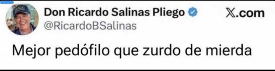 rigo16661's tweet photo. @MRealMadrid15 @RicardoBSalinas ALGUIN AQUI LE GUSTA CHUPARLE LA VAJINA DEL PEDOFILO DEUDOR ANCIANO DE MIERDA https://t.co/QvMaPTQdAr