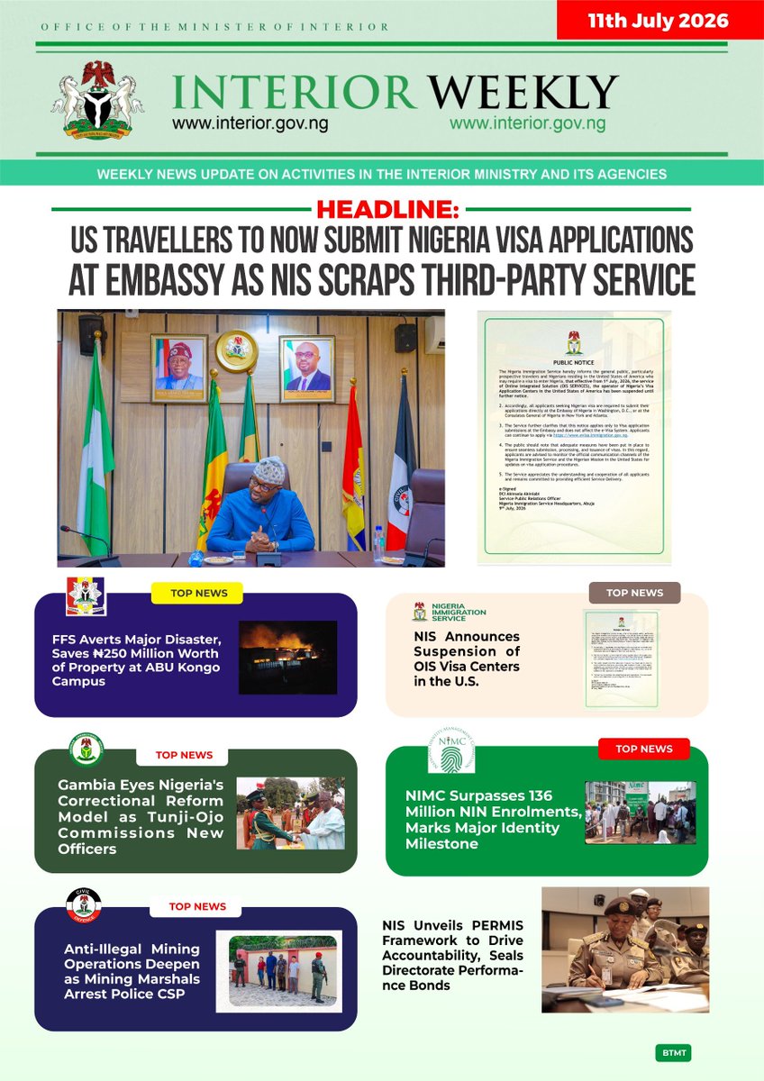 oduayodele's tweet photo. Ministry of Interiors Weekly highlights... https://t.co/nLmJrimsZR