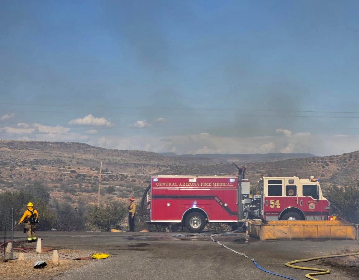 centralazfire's tweet photo. CAFMA responded to the #RollingFire near Cordes Lakes through mutual aid, where fire agencies work together to provide additional personnel and resources during major incidents. We appreciate the dedication and teamwork of everyone who came together! Photo credit: @YavapaiSheriff https://t.co/JbhmR42emD
