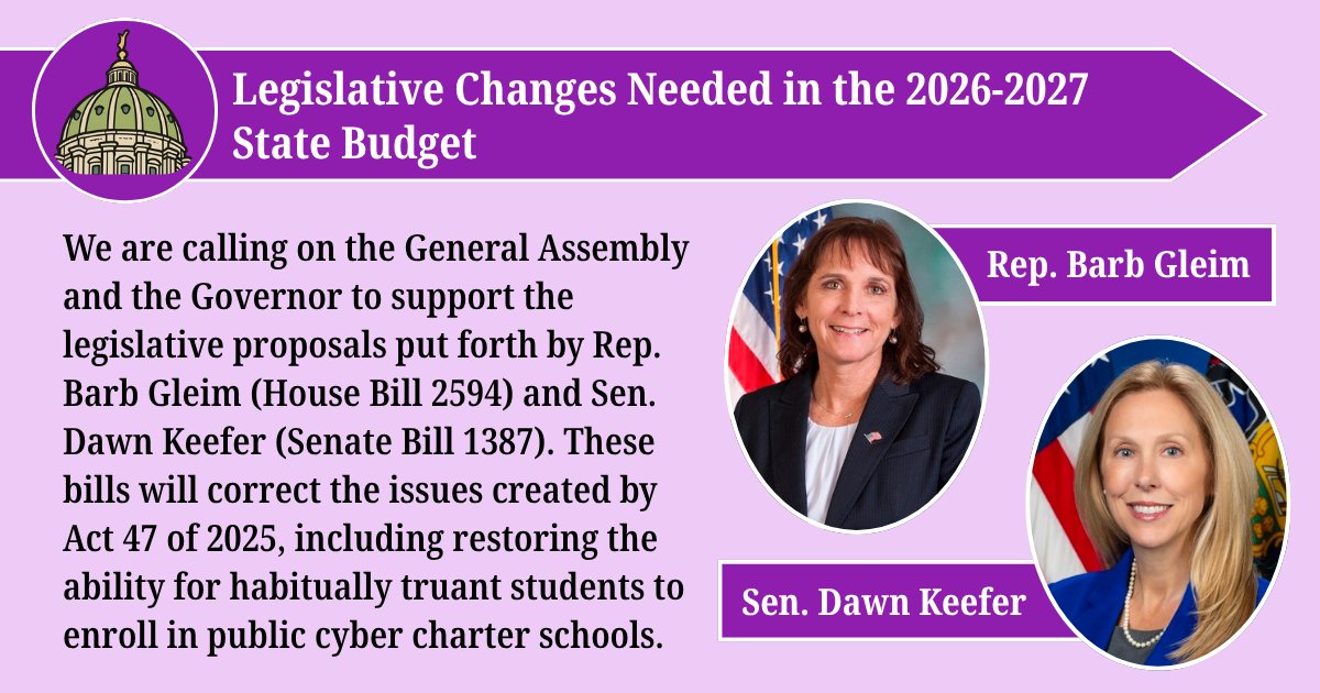 insightpaschool's tweet photo. Every student in PA deserves equal opportunity to enroll in a public cyber charter schools. 👩🏽‍🎓👨🏻‍🎓 We urge lawmakers to protect this right by supporting:
✅ House Bill 2594 (@RepGleim)
✅ Senate Bill 1387 (@SenatorKeefer)

@PAHouseDems @PAHouseGOP @PASenateGOP @PaSenateDems https://t.co/4T70rjur6W