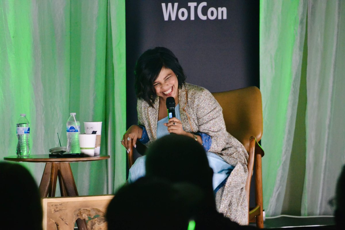WoTConOfficial's tweet photo. Newly raised Amyrlin of WoTCon, @priyankabose20, took the main stage today. It goes without saying (though weβre going to say it) that we love her. Where do we sign up to become Warders? #TheWheelOfTime #WoTCon2026 #WoTCon https://t.co/miuUe5n5HY