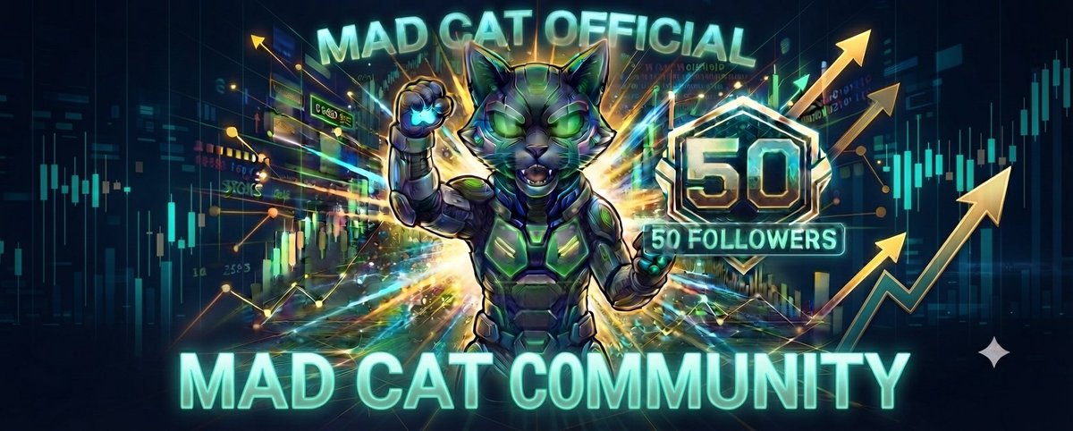 MADCATOFFICIALS's tweet photo. 50 strong and just getting started! 🚀

Massive thank you to everyone following the Mad Cat journey. We’re here to cut through the market noise and bring real alpha to the table.

The best is yet to come. Stay tuned. 📈🔥

#MadCatOfficial #Crypto #Trading" https://t.co/XwLiooSmUV