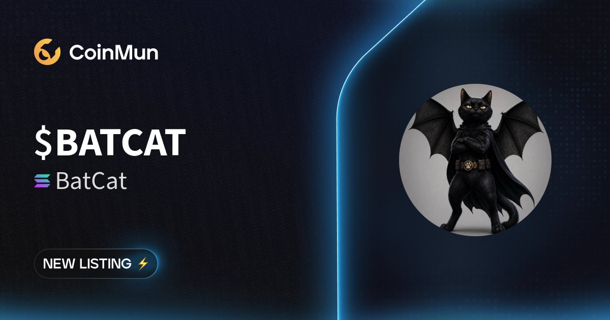 coinmun's tweet photo. ⚡️ New Listing @BatCatsoI ⚡️

$BATCAT BatCat is now listed on CoinMun.

Market Cap: $234,799

🚀 Discover here: https://t.co/JHgdD7bf3U

#NewListing #CoinMun #Solana #Crypto https://t.co/srMb5t0Iyz