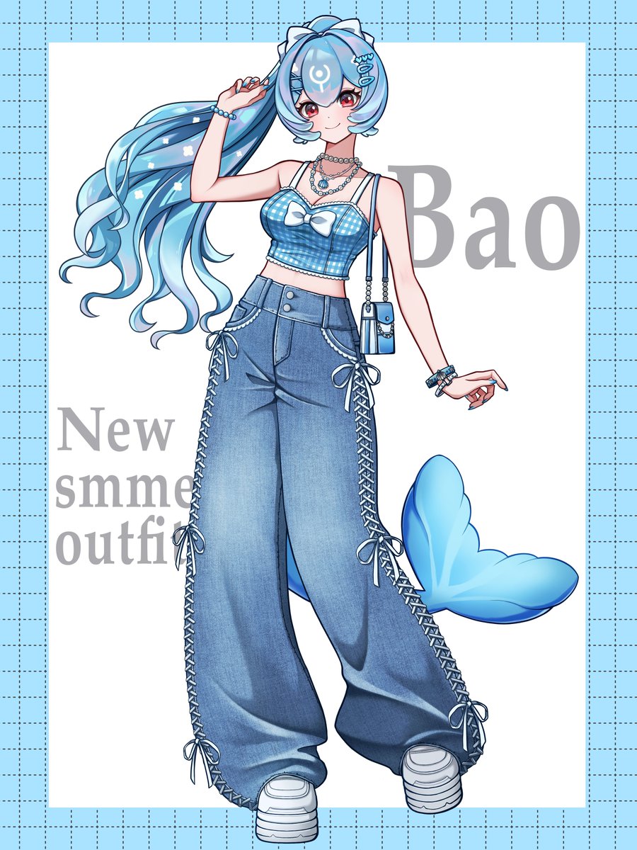 luyuluyu_'s tweet photo. I finally finished my fan art of Bao in a brand-new summer outfit!
I wanted to create a casual, sporty outfit while keeping Bao's cute charm💙
I hope you enjoy my take on her summer look! 　
#baort https://t.co/lt48JcuQCv