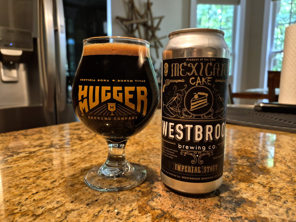 scottvillers's tweet photo. Getting to participate in #stouturday this week #drinkcheck #scbeer @WestbrookBeer "Mexican Cake" Imperial Stout (2026) w/Cocoa Nibs, Vanilla Beans, Cinnamon Sticks & Habanero Peppers 🌶 https://t.co/yCeM0WOsAl