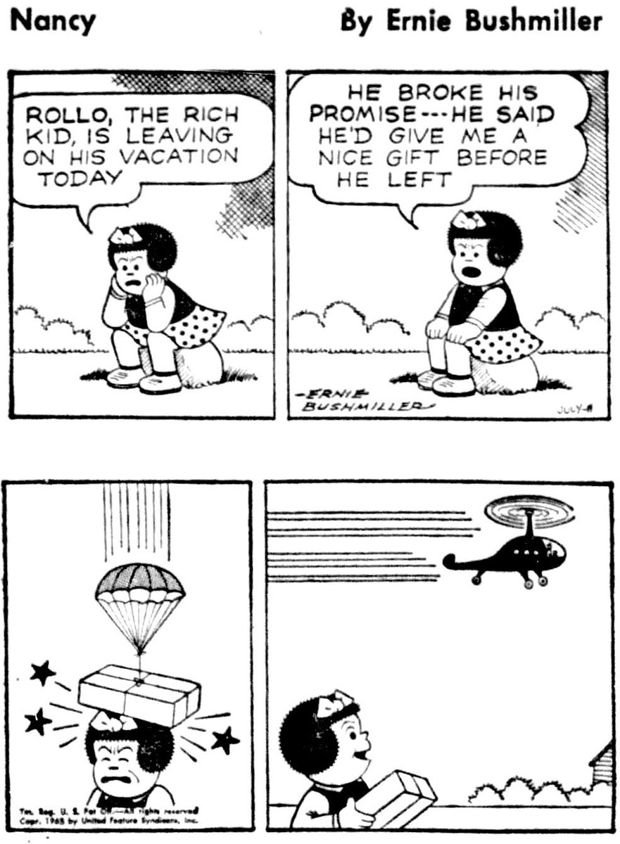 Nancy Comics Rollo Nancy By Ernie Bushmiller July 11,1963