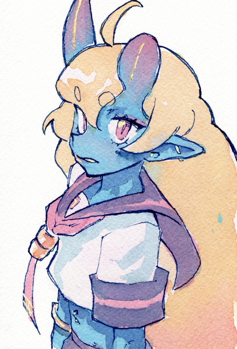 Piku184's tweet photo. Himeko watercolor https://t.co/dYiqs5ygoG