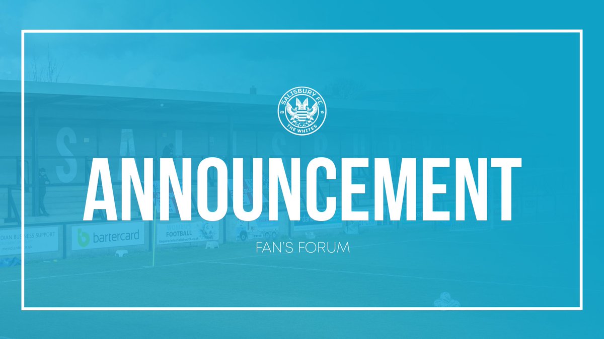 SalisburyFC's tweet photo. 🚨 FAN'S FORUM! 

Join Chairman Ali Alhamed and manager Brian Dutton for an evening at the Mac to discuss all things Salisbury FC 🙌

Ali will be flying back to Kuwait on Friday so it would be great if everyone could come down and share their voice 🗣️

The evening will begin at 6pm on Wednesday 15th July and most importantly... the bar will be open so everyone can watch the England game after at the Mac (if we win)! 🏴󠁧󠁢󠁥󠁮󠁧󠁿

#SalisburyFC #COYW