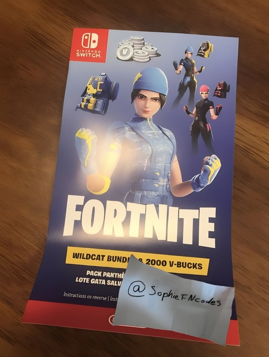 sophieFNcodes's tweet photo. Wildcat fortnite code

♡Regional locked!! (AMERICA ONLY)

♡£1000

♡Please message if serious or have any questions.

♡Please make sure you have a nintendo account linked to your account in order to redeem. https://t.co/UpsYfuIgVp
