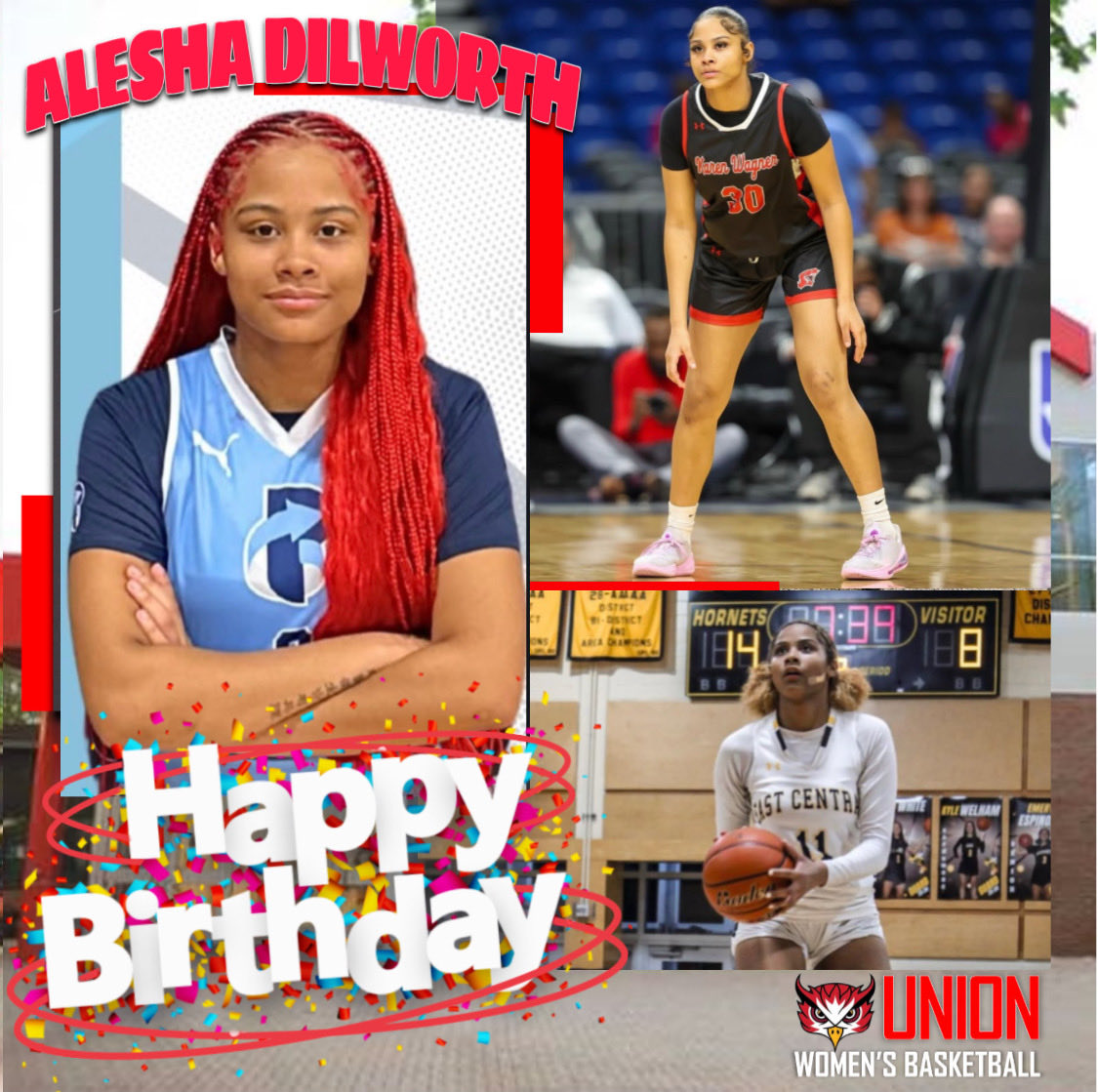 UnionOwlsWBB's tweet photo. #OwlNation, We Are Very Excited to Welcome and wish an Amazing & Very Happy Birthday to Alesha Dilworth π₯³ππππ
WELCOME ALESHA !
π¦πͺπΎ#UnionWBB #Allin #LadyOwls #goOwls https://t.co/kU6UP9ACrk