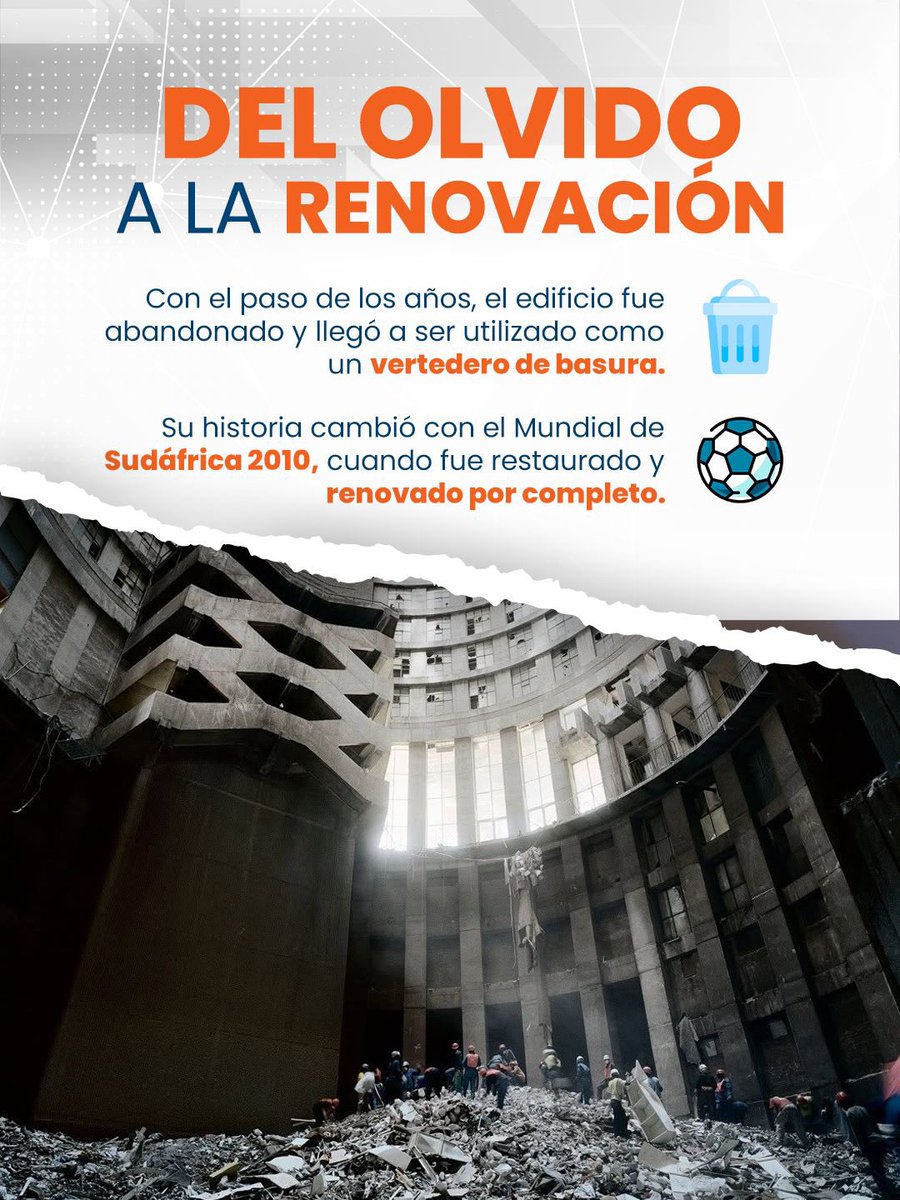 quasar_mex's tweet photo. ⬆️ El edificio más alto de África 🏗️
🏢✨ Ponte City, Johannesburgo, Sudáfrica

Te compartimos algunos datos interesantes sobre la historia y transformación de este edificio residencial en África. 🌍🏙️

#SomosQuasar 🦺 https://t.co/mmzquj2WlI