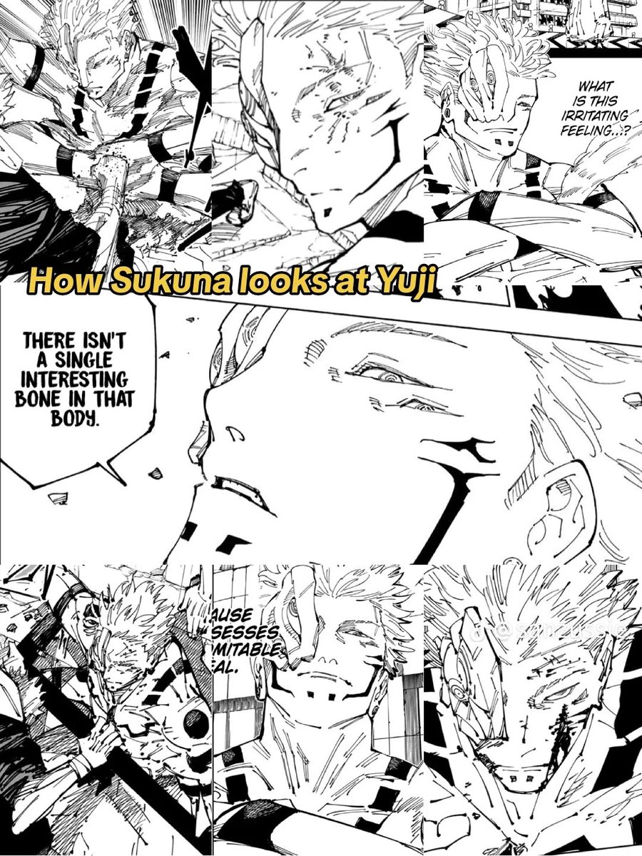 heyjay_xo's tweet photo. HOW SUKUNA LOOKS AT EVERYONE VS HOW HE LOOKS AT YUJI https://t.co/a8EzepoVo1