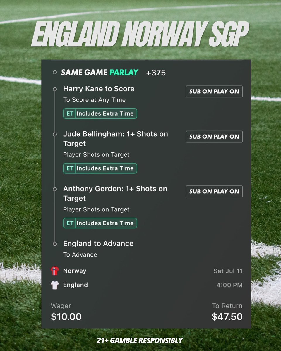 flashpicks's tweet photo. 🏴󠁧󠁢󠁥󠁮󠁧󠁿England Norway SGP!

I think Harry Kane is going to be very important tonight for England.

Tail 🔗- https://t.co/0KReXyGnK7

21+ Gamble Responsibly https://t.co/G4rppFeF9x