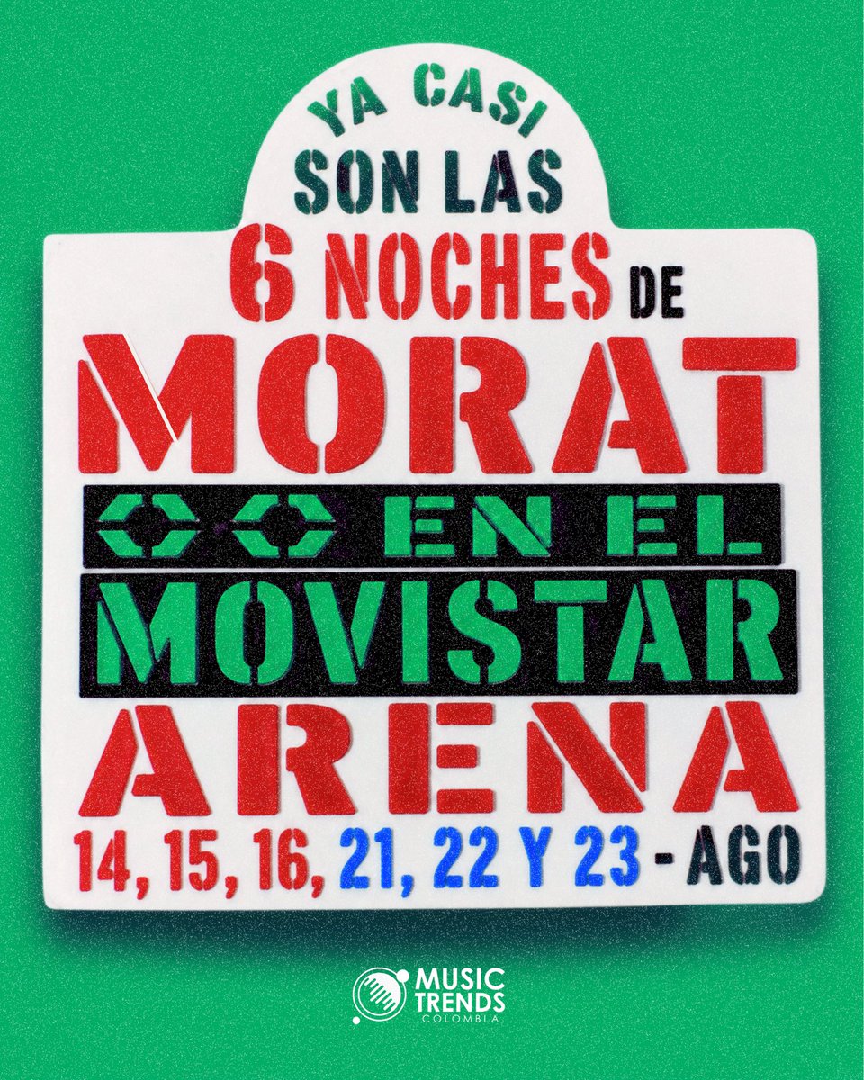 musictrendscol's tweet photo. MORAT CON PUESTOOOOOOSSS @MoratBanda 🚌🚏🤩
 
Lugar: @MovistarArenaCo 📍
 
Asegure los últimos lugares de estas 6 noches a través de @Tuboletaoficial 🎫
 
@BreakfastLiveCo https://t.co/EEJ2f4jIlG