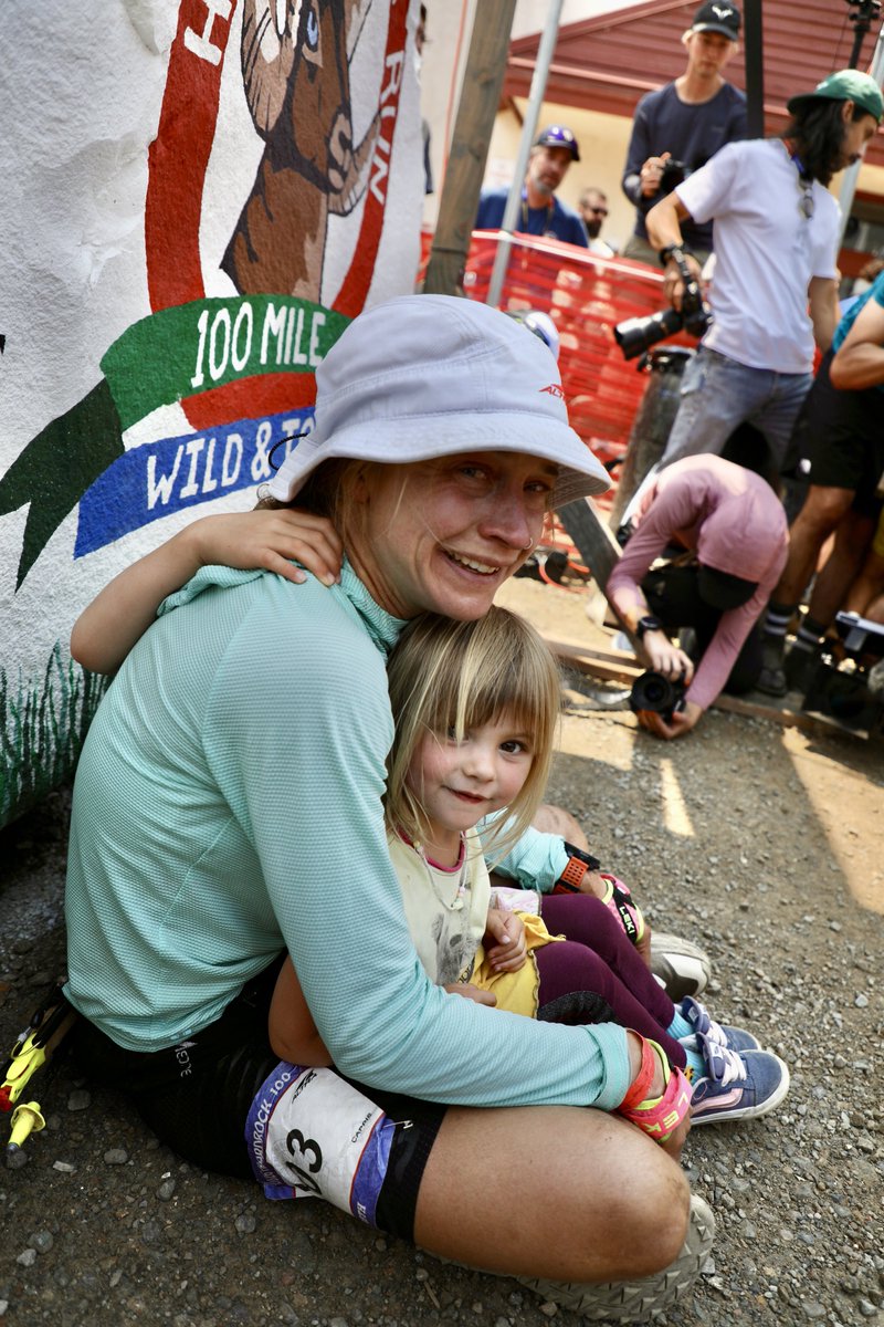 iRunFar's tweet photo. Careth Arnold is second woman at the 2026 Hardrock 100 in 30:32:31. She’s overwhelmed with emotion as she finishes. 

Get to know Careth in our pre-race video interview with her: https://t.co/rbysuZiWC2 #HR100 https://t.co/AUcAZrqf8w