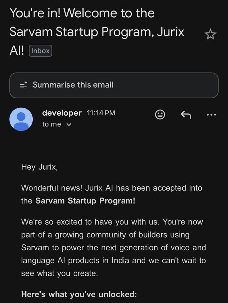 nickzsche__'s tweet photo. we are know backed by SARVAM AI as well! 🎖️ https://t.co/0uQicOgDn5