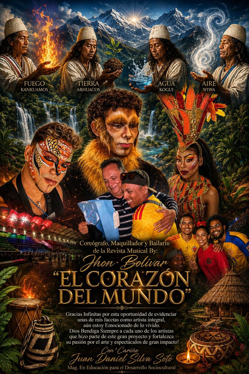 JOHNBOLIVARACOS's tweet photo. Los mejores bailarines del mundo estan en Valledupar, por eso pudimos hacer EL CORAZÓN DEL MUNDO sin tener que llamar a nadie de afuera. Gracias por su talento muchachos.
Ustedes deberian estar en los grandes escenarios del mundo https://t.co/VbkyQbsntu