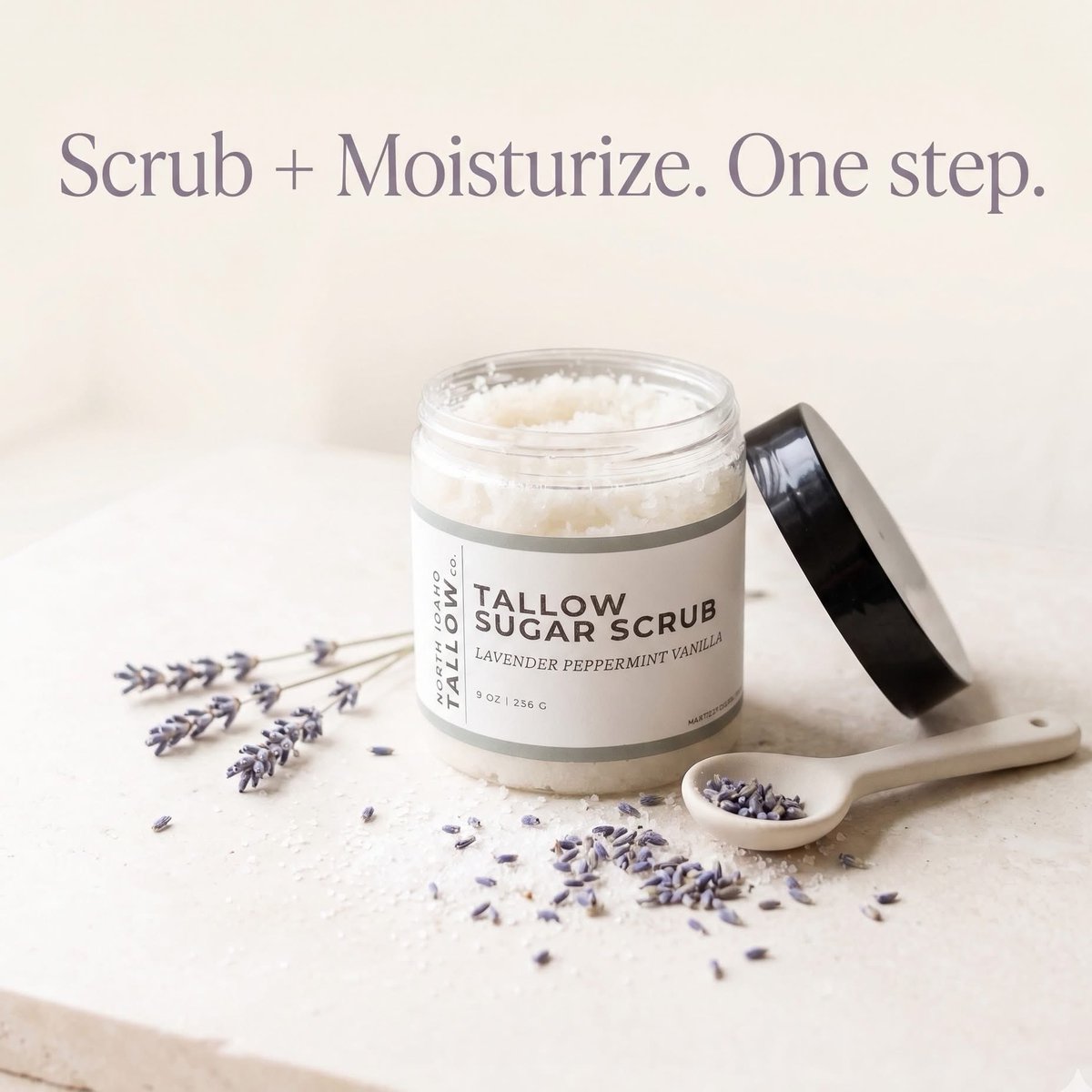 idahotallow's tweet photo. Exfoliate + moisturize in one step. Sugar scrubs away, tallow stays. No lotion required after. Lavender Peppermint Vanilla from $12. 
https://t.co/wHPeaqUkzN https://t.co/TZNtUzHLvs