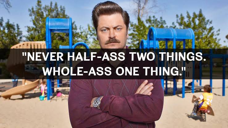 dublin256's tweet photo. @readswithravi Or as Ron Swanson famously said https://t.co/Q2sqCysugh