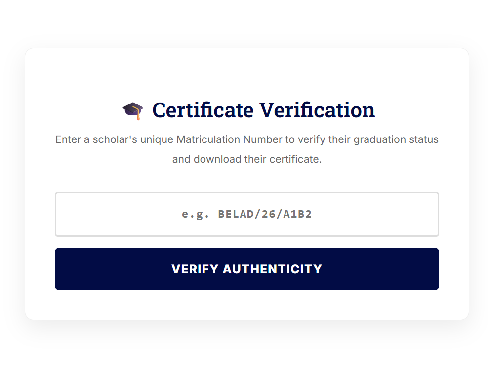 beladtechmedia's tweet photo. We've officially launched our new Certificate Engine.

Now every scholar  has access to a unified, professionally designed certificate generated from a centralized system, with accurate records of:

You can verify and download it anytime here:

🔗 https://t.co/vtogjs1ozQ https://t.co/D5tSYtJ3MK