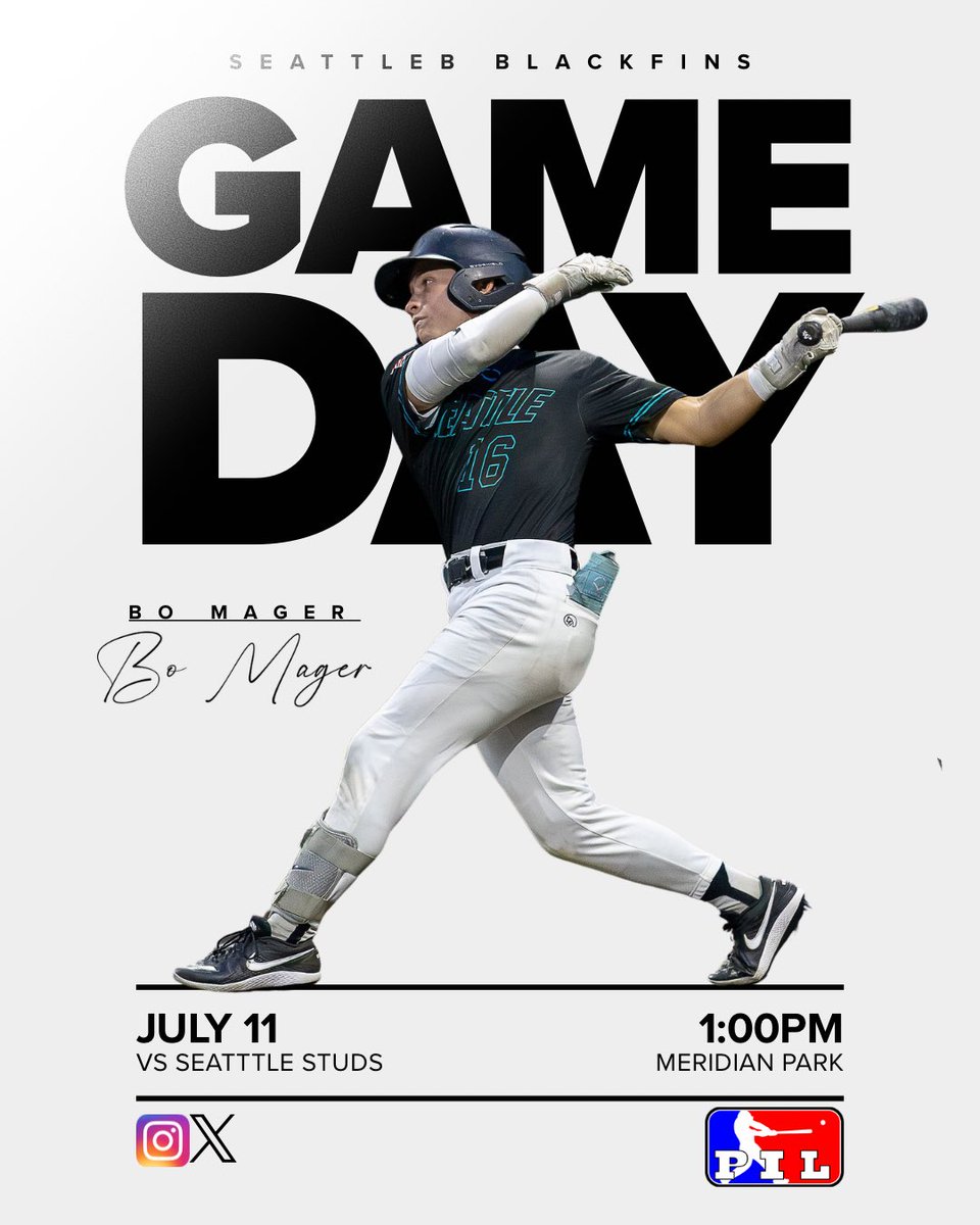 FinsBsbl's tweet photo. -Game Day-
Vs Seattle Studs
๐๏ธ Meridian Park
โ๏ธ 1:00PM
๐ฑ GameChanger: Link in bio
@PNW_CBR
#FINS https://t.co/U36pe3NqqR