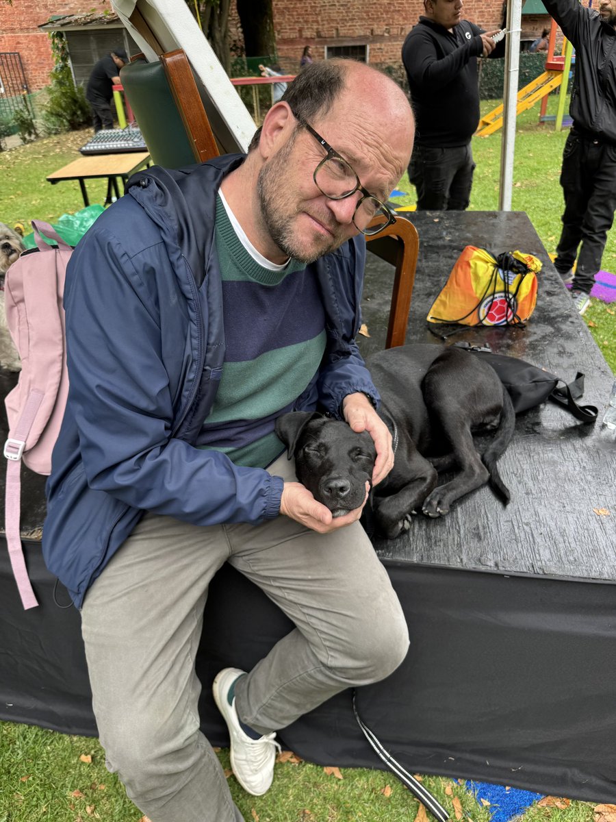 DanielSamperO's tweet photo. Millones de gracias a los que llenaron la primera edición del #CanchosoFest para el lanzamiento de mi novela #Serafin. 

Adoptaron a cinco perros de difícil adopción y los demás quedaron con formulario en trámite. 

Se agotó el libro y el desfile en alfombra roja de los perros rechazados fue muy conmovedor…