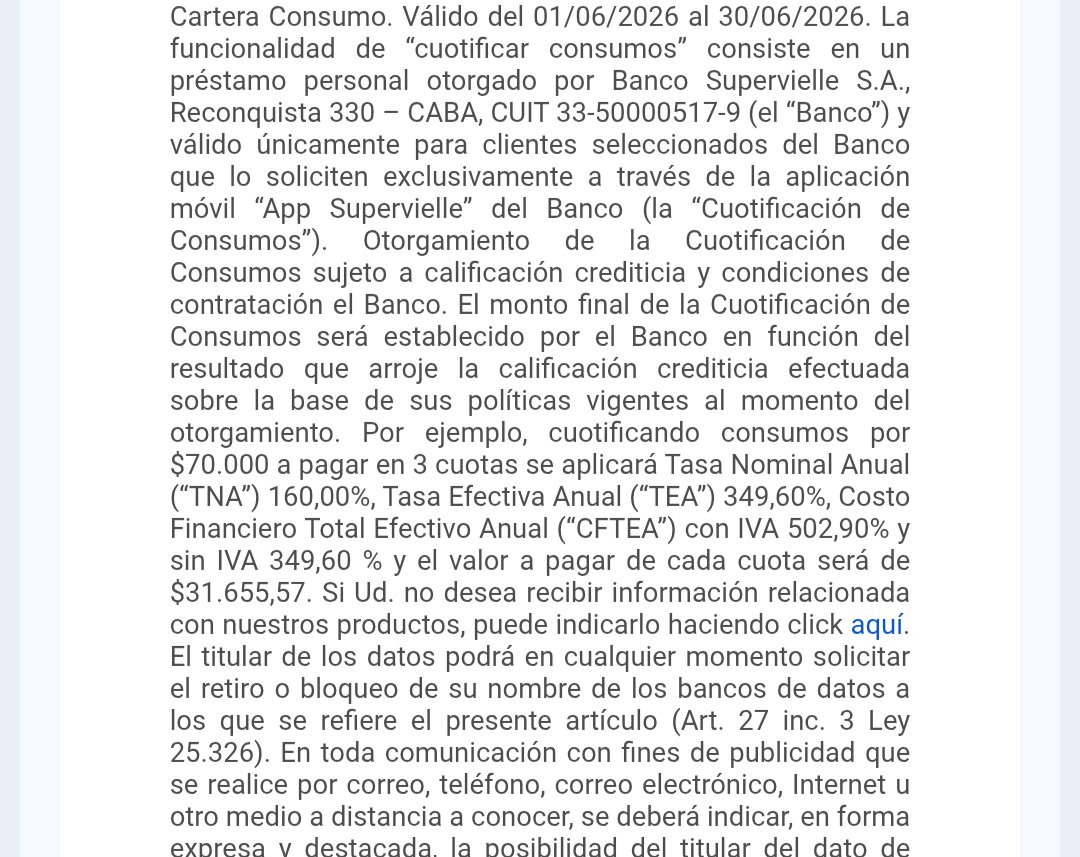 mag_econ's tweet photo. Ej consumiste 70k y querés cuotificar en 3 cuotas, pagas 31k cada cuota https://t.co/hAuIQPf5Oq