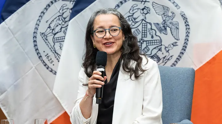Navyeagle1's tweet photo. Commissioner Ana María Archila, leader of the Mamdani administration’s Office of International Affairs, was scheduled to meet with Iran’s permanent representative to the United Nations. (Lev Radin/Sipa USA via Reuters) https://t.co/8YgVbAOGGs