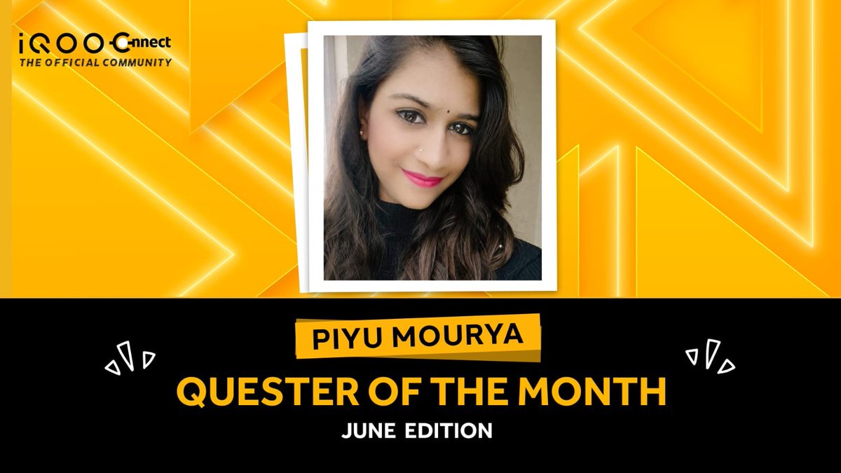 NexusGaminglea3's tweet photo. Congratulations to Piyu Mourya for being crowned Quester of the Month β June 2026! β¨
Check out the announcement π
https://t.co/FWT6lC1giz
#QuesterOfTheMonth #iQOOConnect #Questers #iQOOCommunity https://t.co/gykKKAjE7B