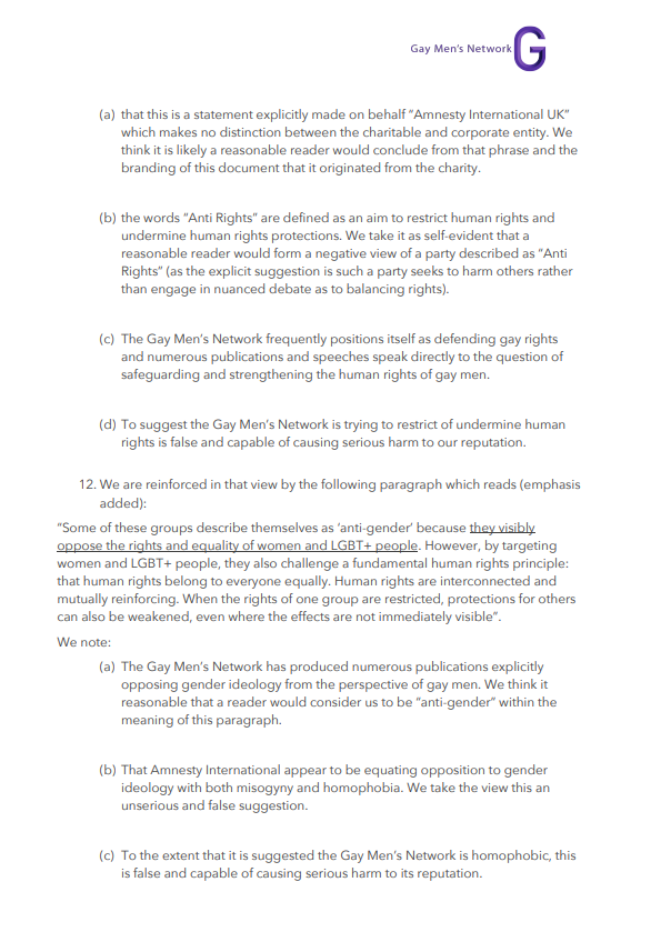 MensNetwork1's tweet photo. 3/ Making lists of political enemies is the sort of activity Amnesty used to actively and admirably campaign against, now it does precisely that. Further, the "report" in question counsels unlawful belief discrimination by regulators and funding bodies. https://t.co/AUgA617owy