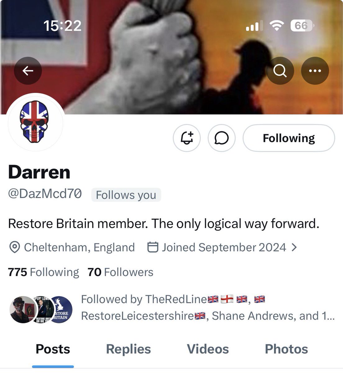 Anon7127's tweet photo. @DazMcd70 is on 70,needs a follow and share please guys🫡🇬🇧 https://t.co/GIjgbaHxui