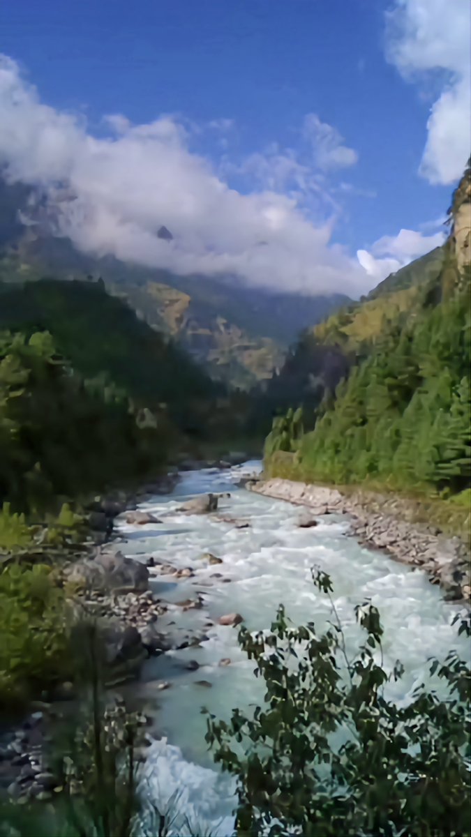 in2Nepal's tweet photo. The world moves too fast. Nature never does. 🌿
Slow down. Breathe.
Let the wild, milk-white waters of the Dudh Koshi carry away the noise you've been holding onto.
Sometimes, peace isn't something you find. It's something you finally allow yourself to feel. 💙
#Nepal #ExploreNepal #Himalayas #in2Nepal #DudhKoshi #EverestRegion