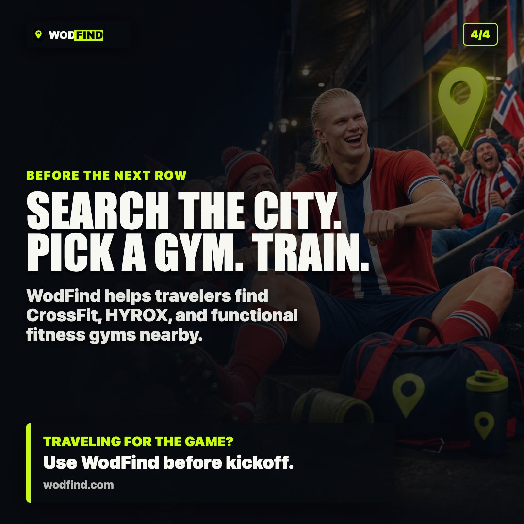 WODFind's tweet photo. Norway has Haaland.
Norway has Mr. Row Row.

But if you're traveling for the game, you still need somewhere to train before kickoff.

Find CrossFit, HYROX, and functional fitness gyms near you:
https://t.co/340KULW0nb

#WodFind #VikingRow #TravelFitness https://t.co/7EXYQ6McOb