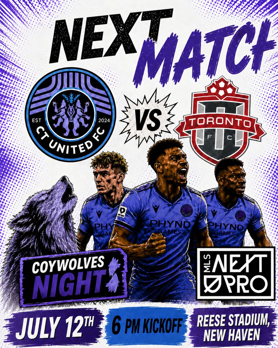 ctunited's tweet photo. Know Before You Go. 🐺

Everything you need for tomorrow's match vs Toronto FC II is right here. From parking and Fan Fest to kickoff and stadium info, we've got you covered.

🎟️ There's still time to join the pack! General Admission tickets are just $18 for this match only. https://t.co/NNI2WiCXnY

See you in New Haven. 
#ForeverCTUnited #VamosCT #JoinThePack #mlsnextpro #newhavenhomestand