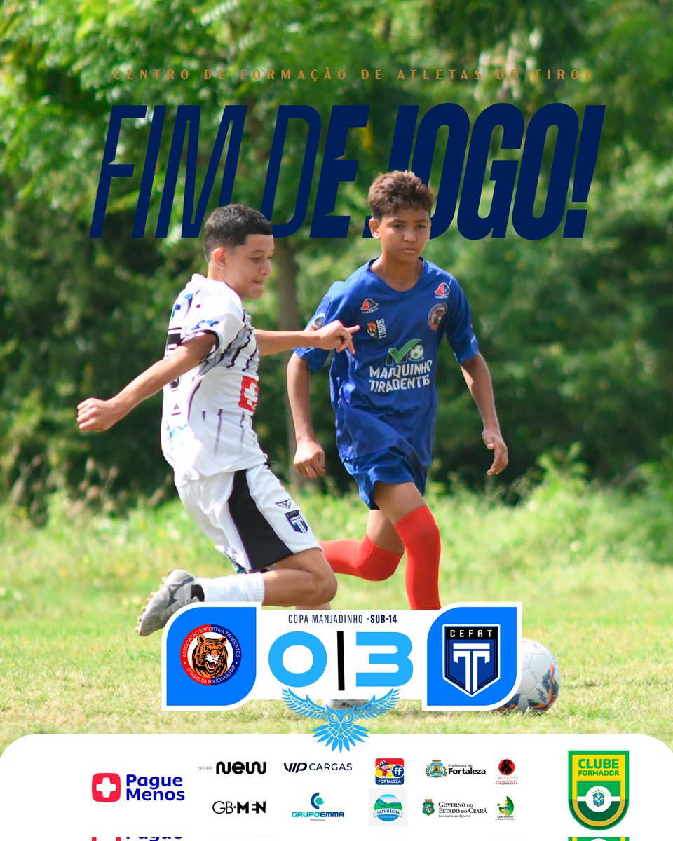 tirolcefat's tweet photo. FIIIIM DE JOGO! 🔵⚫

Tirol supera Tiradentes e acumula mais 4 pontos na competição! Vamoooos Coruja! 🦉🇪🇪

Copa Manjadinho Sub-14

TRD 0 (1) x (3) 3 TIR

Foto: Comunicação Tirol 

#Tirol #timedacoruja #BaseForte https://t.co/ENkdfAHRPH