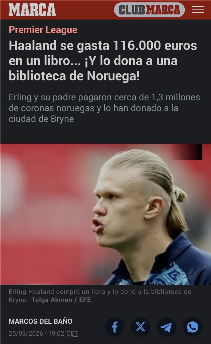 julioserrano's tweet photo. Halan hace una mega donación a una biblioteca y así lo cuenta una revista de arte y una revista deportiva 🤦🏽‍♂️ https://t.co/3HE5gUs3Jw