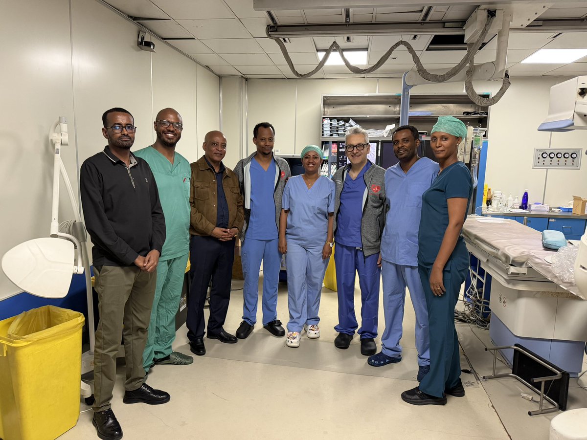 mmamas1973's tweet photo. Was called in to undertake a PPCI on a haemodynamically unstable anterior STEMI who was attending a government function at Black Lion Hospital supported by @adane_petros8 ,  @sinta_gf and the team.

The health minister of Ethiopia @MekdesDaba came and i had the pleasure in discussing delivery of STEMI care nationally, through hub and spoke models with nationally available thrombolysis / ppci services and innovative telemedicine models of care and sustainability. Was great to hear of plans for the future and progress since our last meeting.

Ethiopia very lucky to have an enlightened health minister of vision such as @MekdesDaba who also possesses impressive echo skills!

@HeartAEthiopia have made huge advances locally in cv care. Now we need to roll out nationally @TTelila @drmerid