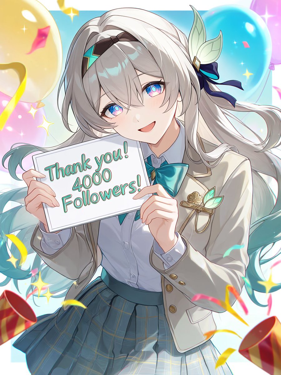 kusunoki_hiina's tweet photo. おはようございます。気づいたらフォロワーさん4000人超えてました！本当にありがとうございます。これからも毎日投稿続けられるように頑張ります。

#ホタル #崩壊スターレイル https://t.co/ginWDVzxby