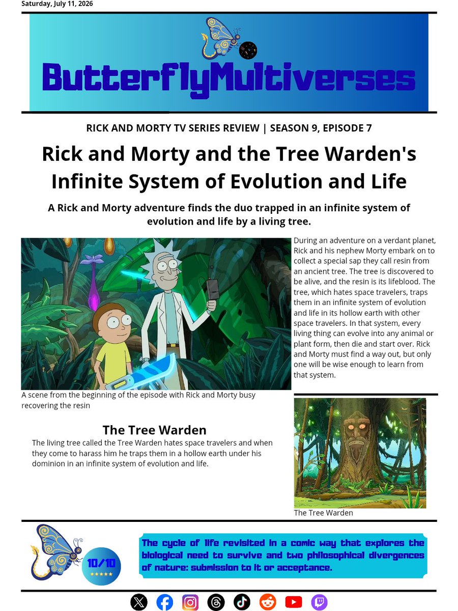 Multflyverse's tweet photo. Recensione Rick and Morty | S9, Ep. 7 🦋

#review #reviewtv #recensione #recensioneserietv #RickandMorty #RickandMortySeason9 #AdultSwim #HBOMax #HBO https://t.co/yiYA2NzpNp