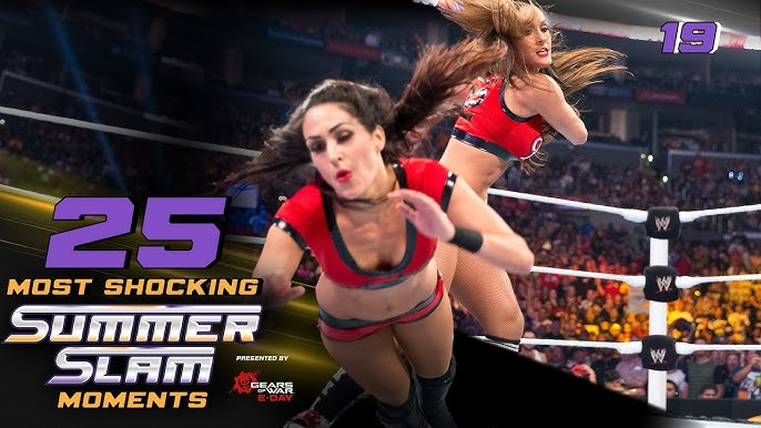 Cory_Hays407's tweet photo. Nikki Bella betraying Brie Bella has been named the 19th Most Shocking #SummerSlam Moment of All Time by WWE https://t.co/yDpsQzBi4R