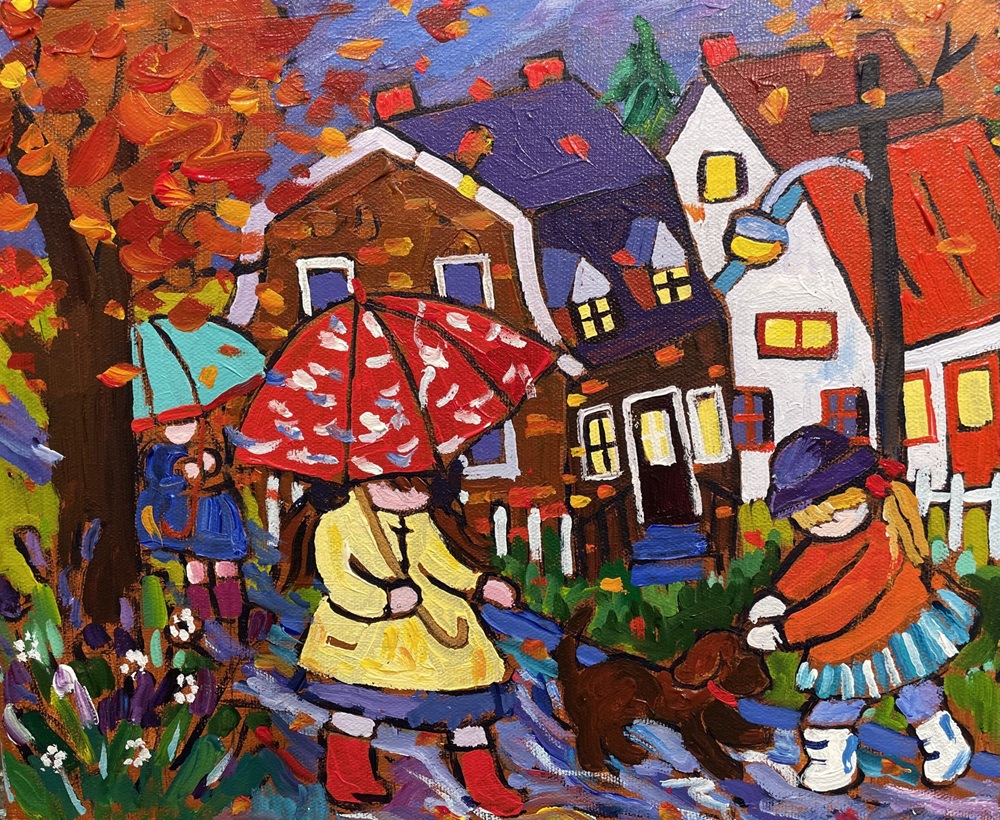 AnannyArtShow's tweet photo. A Walk in Fall Rain and other paintings at Mountainside Gallery https://t.co/h2j1cTUs4J #Collingwood #Ontario #art #Canadianart See you there! https://t.co/jeMkhWJy3B