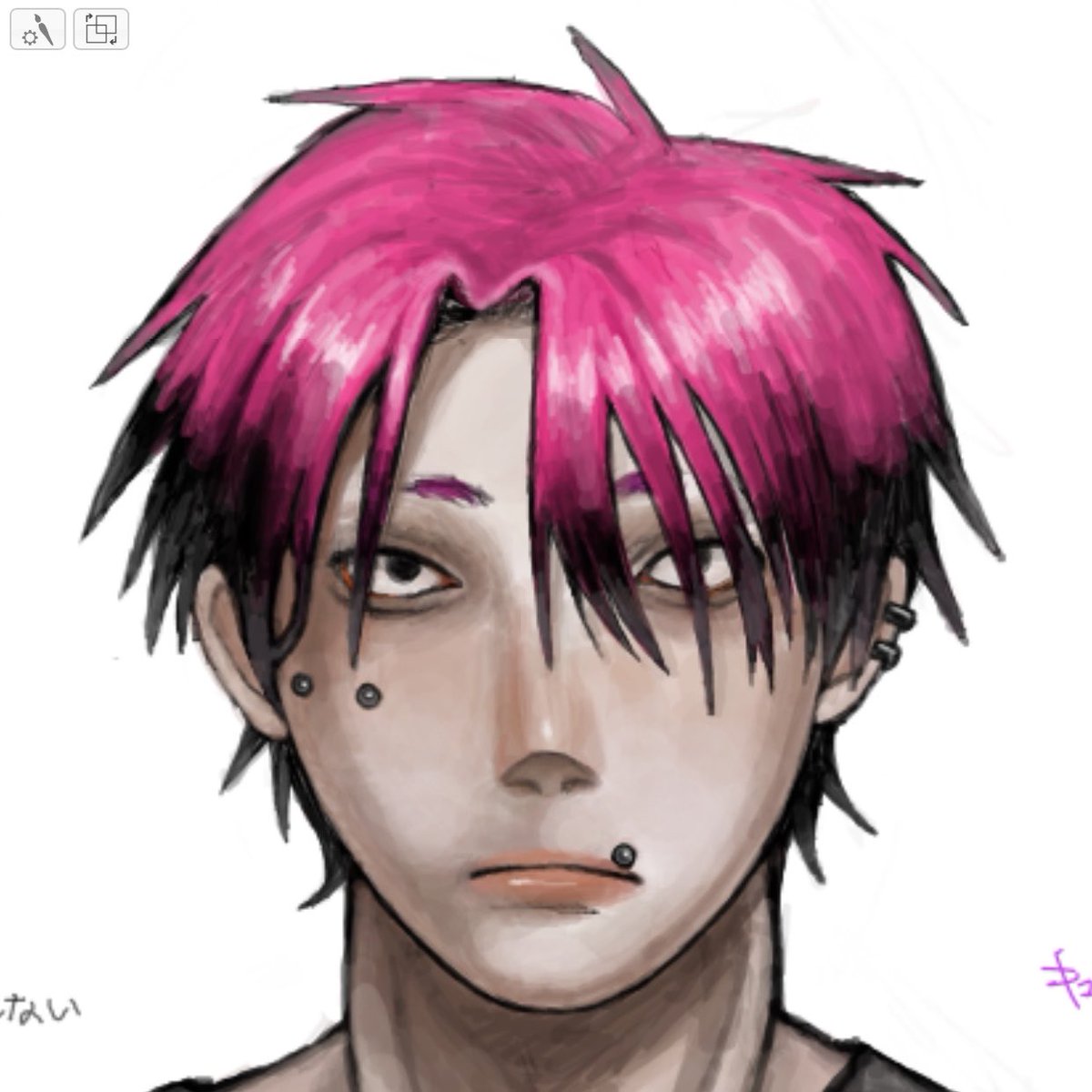 p22222l's tweet photo. #face #oc #絵チャ 顔面 https://t.co/K8zsBjE02A