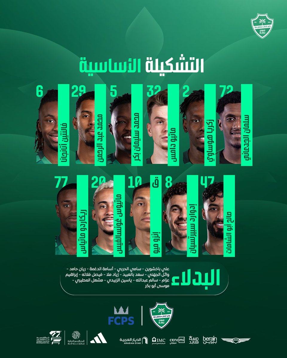 ALAHLI_FC's tweet photo. تشكيل اليوم 📋

#الأهلي_بينزغاو_سالفيلدين | #بطل_القارة_في_النمسا https://t.co/ws9lTINVtB