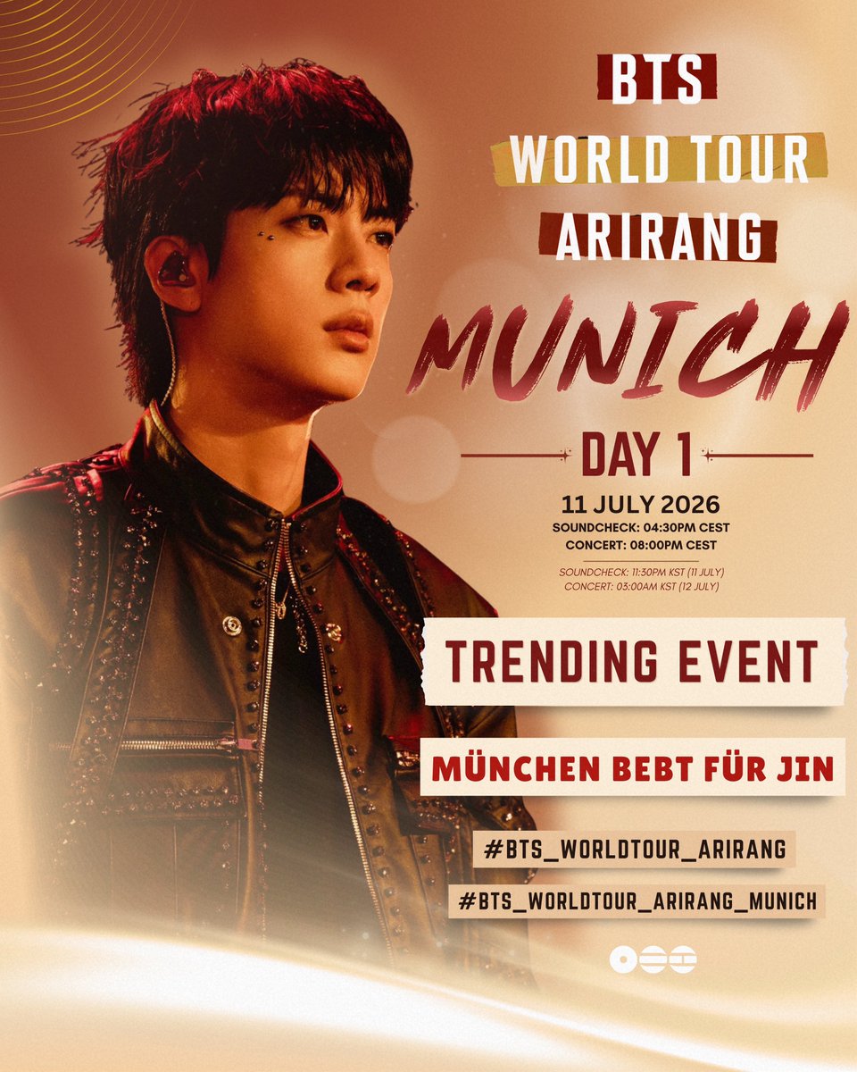 JinYouTube_'s tweet photo. If you see this post, please retweet and reply to trend for Jin! 🏷️ 

MÜNCHEN BEBT FÜR JIN
#BTS_WORLDTOUR_ARIRANG
#BTS_WORLDTOUR_ARIRANG_MUNICH https://t.co/X4y5ez8Zaj