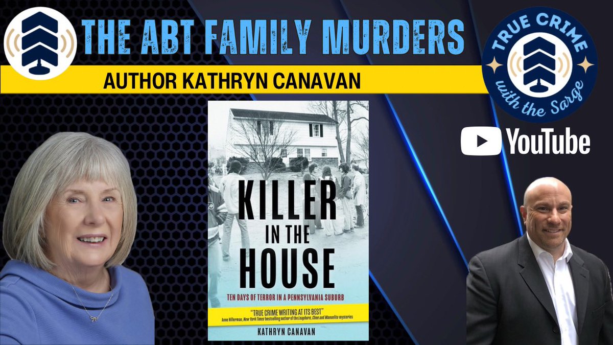 JoeGiacalone's tweet photo. 🚨Tuesday, July 14th at 6PM ET🚨

Reporter Kathryn Canavan who covered the story and wrote the book, Killer in the House, on the Abt Family murders, will join us live to discuss the case, her reporting, research, the investigation, and her book on True Crime with the Sarge!

👉🏻 https://t.co/V3PIQXxduP