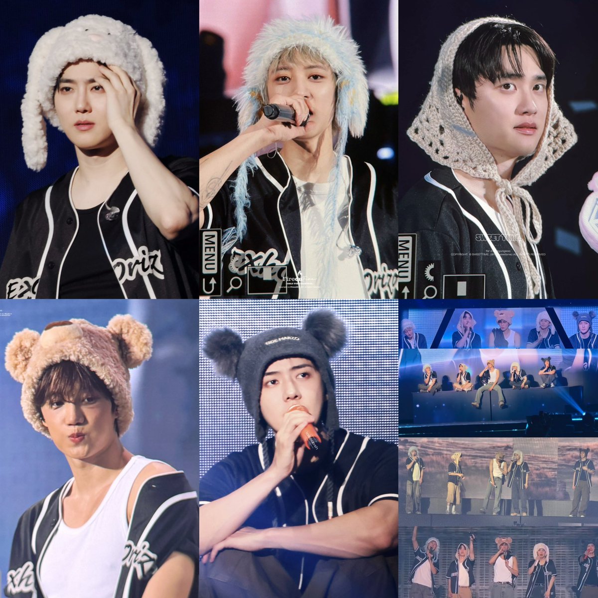 xunhuas's tweet photo. EXO’s animal-themed hats for today’s encore!

Junmyeon: Bunny 🐰
Chanyeol: Puppy 🐶
Kyungsoo: Zookeeper 🐧
Jongin: Bear 🐻 
Sehun: Koala 🐨 https://t.co/C6Gnp1His9