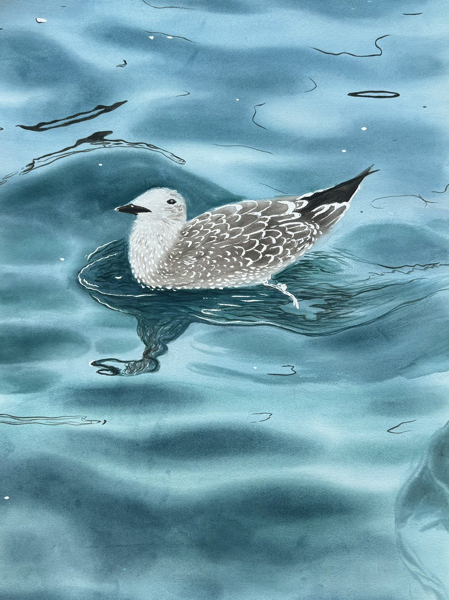 Asya_Flan's tweet photo. Water, wind, rock. July in three paintings. https://t.co/Za6AUyjMMG